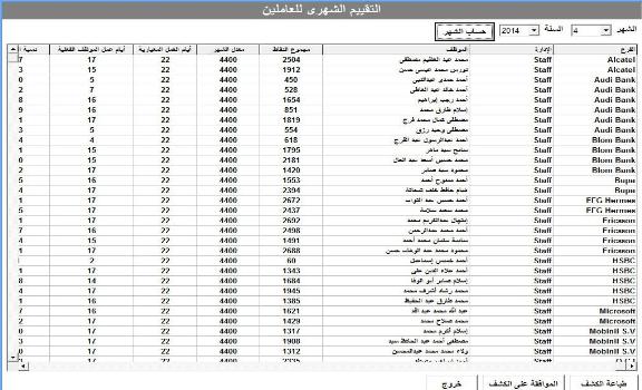 برنامج ادارة الموارد البشرية